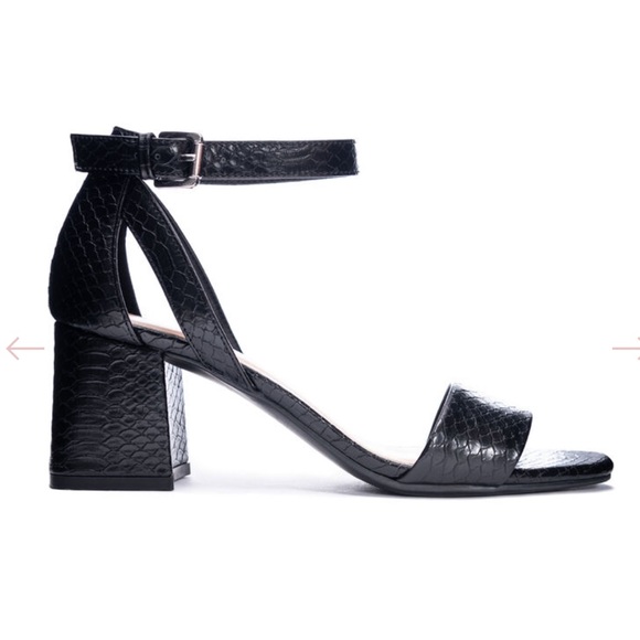 Black Strappy Heels - Picture 2 of 9